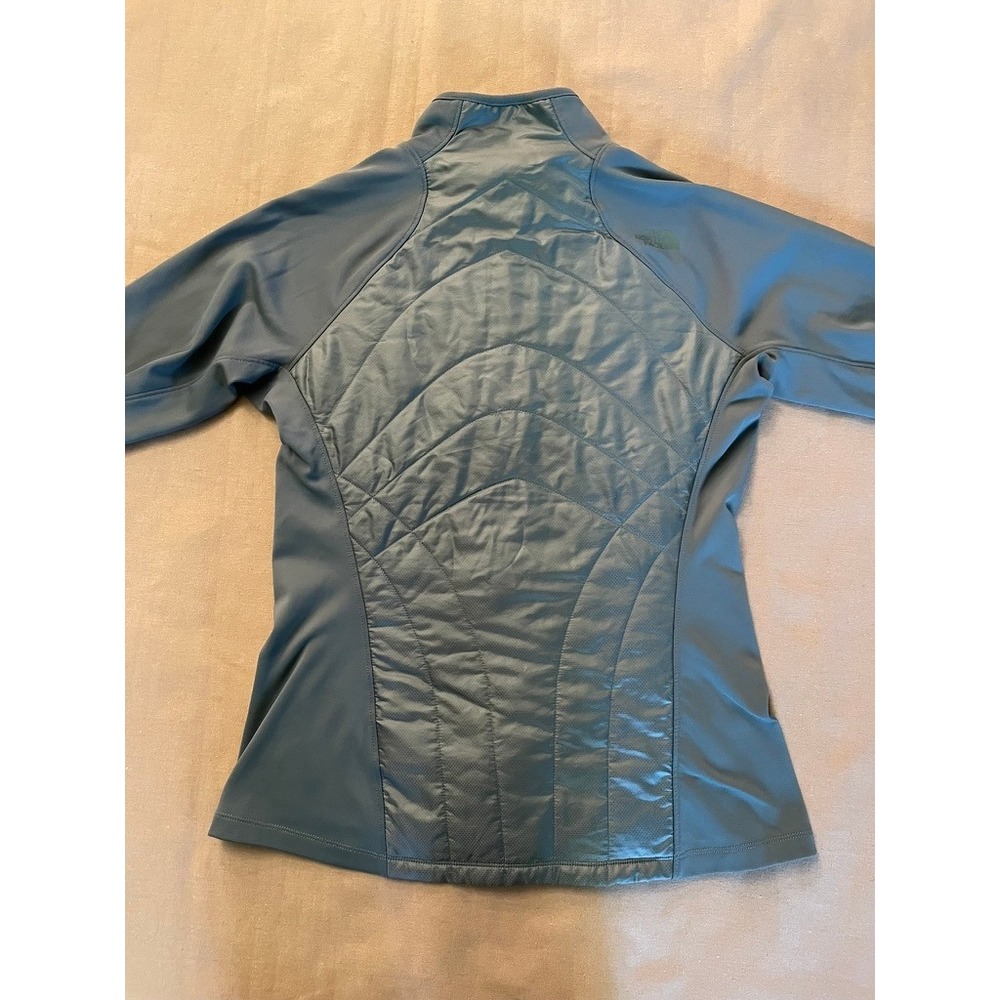 The North Face Women's FlashDry Quilted Jacket Sz M Green Thumbholes PrimaLoft - Picture 8 of 9